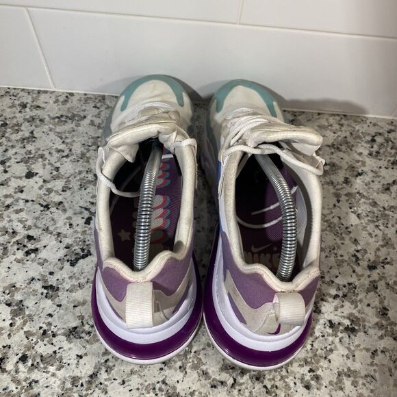 Nike Air Max 270 React Women's Size 10 AT6174-102 White Running Sneakers - Picture 5 of 8